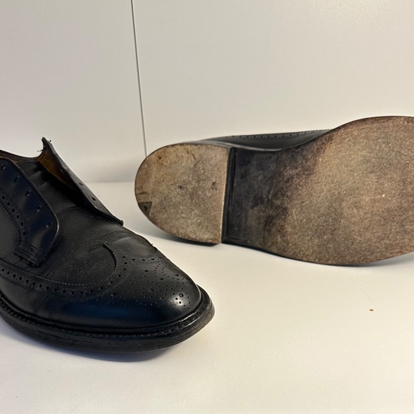 Florsheim Imperial Kenmoor - Black Wingtip Brogues - LWB - size 9.5 D - vintage
